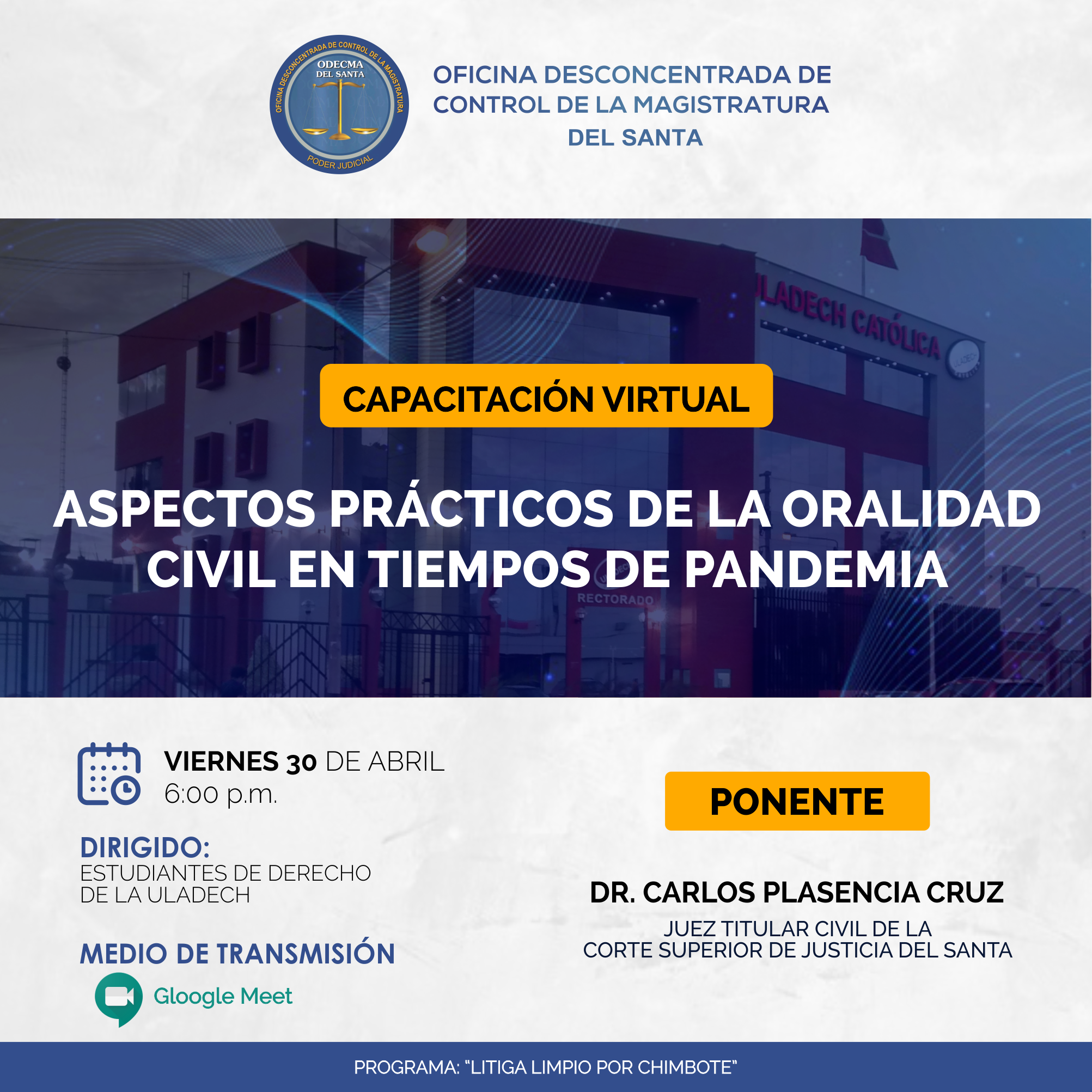 ASPECTOS PRÃCTICOS DE LA ORALIDAD CIVIL EN TIEMPOS DE PANDEMIA