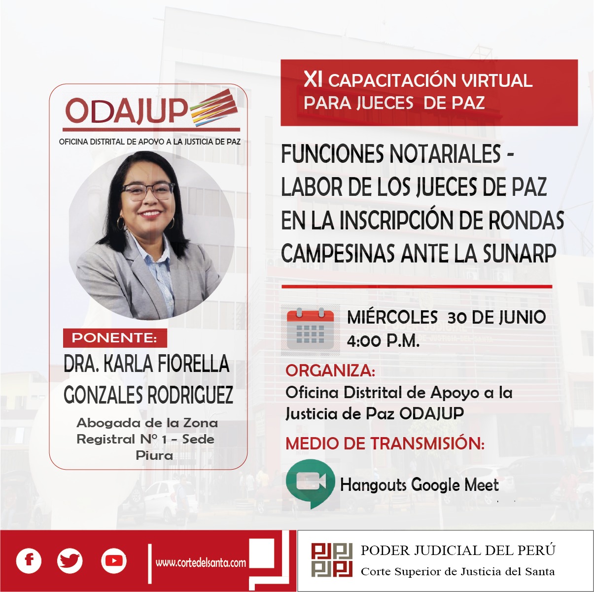 FUNCIONES NOTARIALES - LABOR DE LOS JUECES DE PAZ EN LA INSCRIPCIÃ“N DE RONDAS CAMPESINAS ANTE LA SUNARP