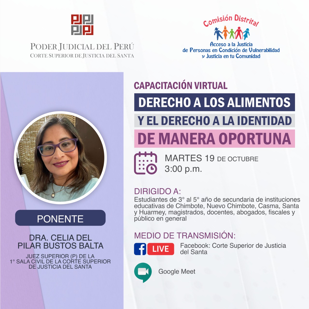 DERECHO A LOS ALIMENTOS Y EL DERECHO A LA IDENTIDAD DE MANERA OPORTUNA