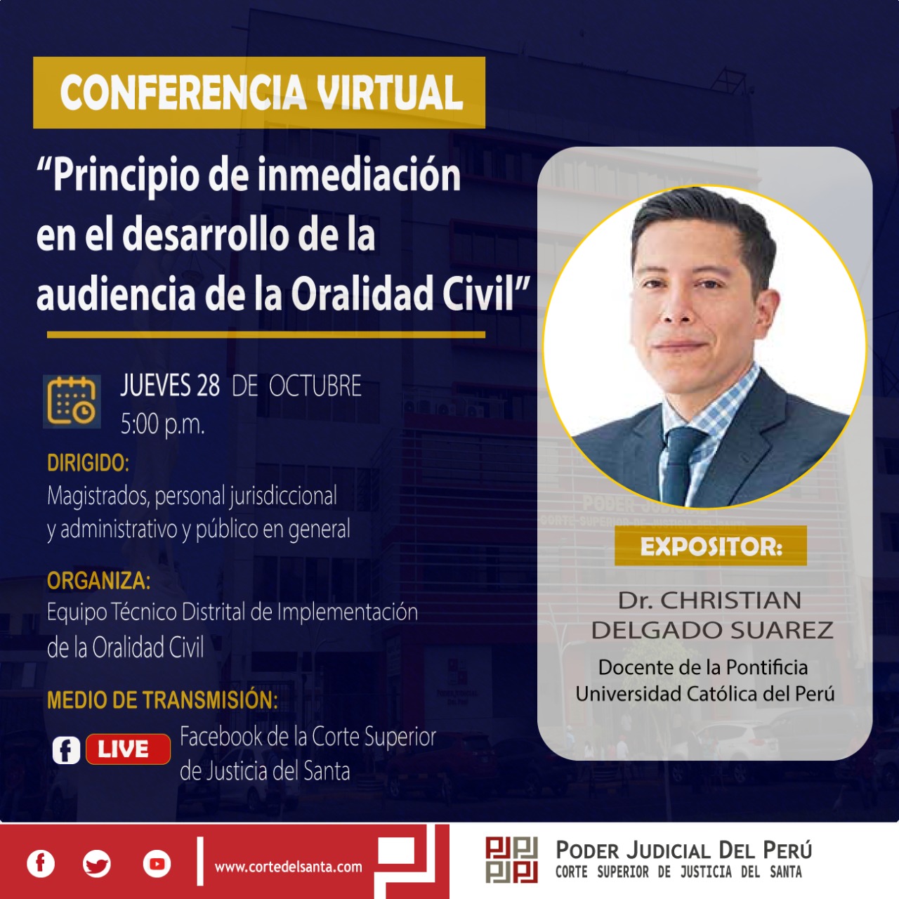 EL PRINCIPIO DE INMEDIACIÃ“N EN EL DESARROLLO DE LA AUDIENCIA DE LA ORALIDAD CIVIL