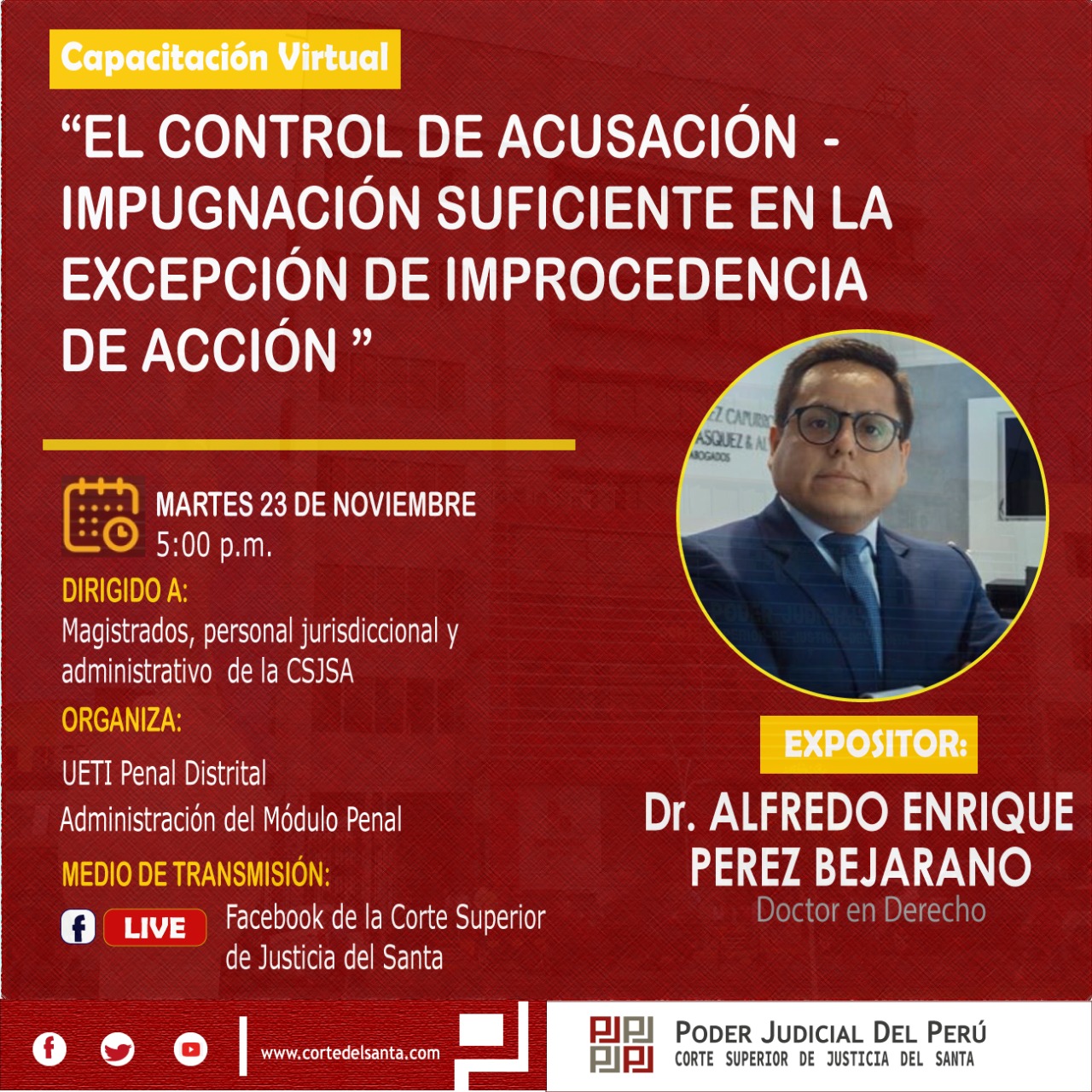 LA IMPUTACIÃ“N SUFICIENTE COMO CONDICIÃ“N NECESARIA PARA DEDUCIR UNA EXCEPCIÃ“N DE IMPROCEDENCIA DE ACCIÃ“N