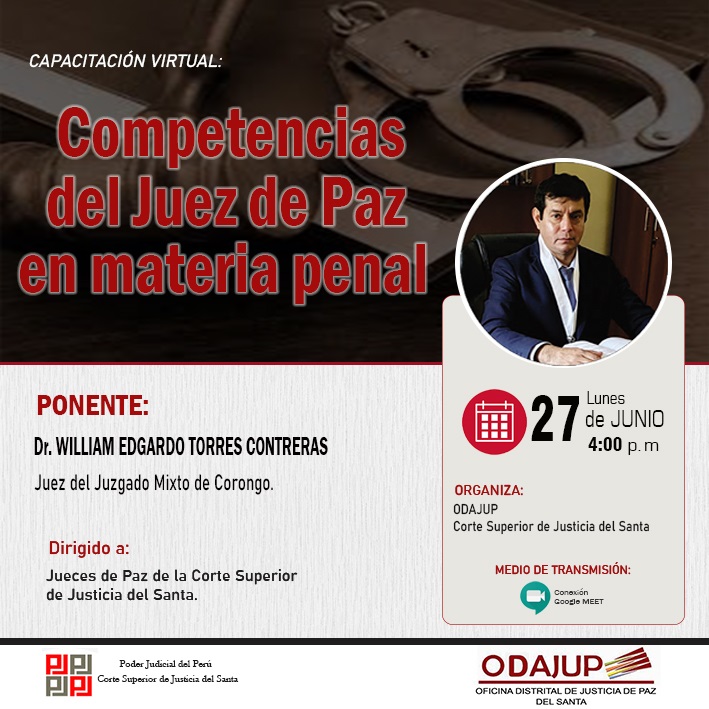 Competencias del Juez de Paz en materia Penal.