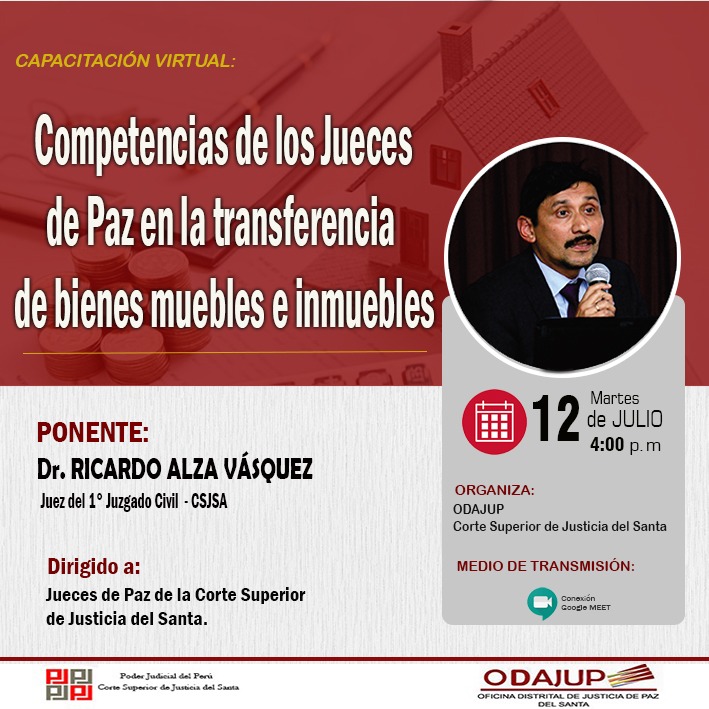 Competencia de los Jueces de Paz en la Transferencia de Bienes Muebles e Inmuebles.