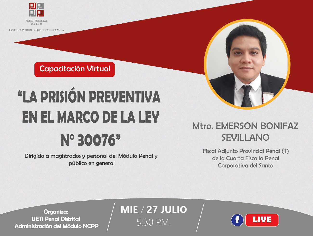 LA PRISIÃ“N PREVENTIVA EN EL MARCO DE LA LEY NÂº 30076
