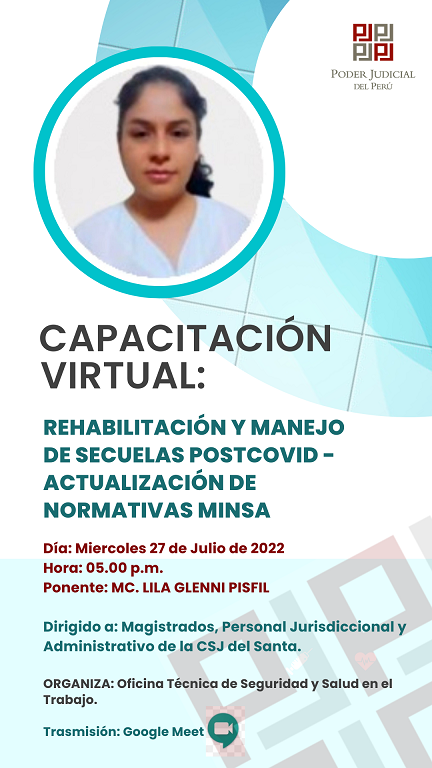 REHABILITACIÃ“N Y MANEJO DE SECUELAS POSTCOVID - ACTUALIZACIÃ“N DE NORMATIVAS MINSA