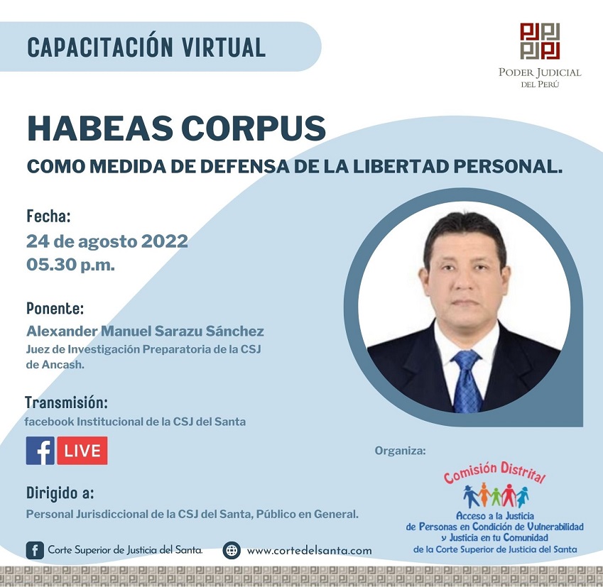 HABEAS CORPUS COMO MEDIDA DE DEFENSA DE LA LIBERTAD PERSONAL
