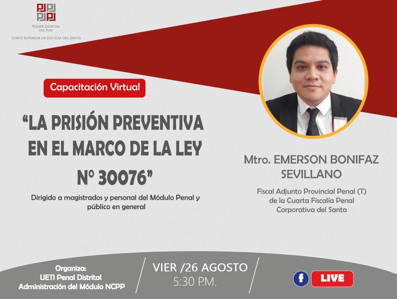 LA PRISIÃ“N PREVENTIVA EN EL MARCO DE LA LEY NÂº 30076