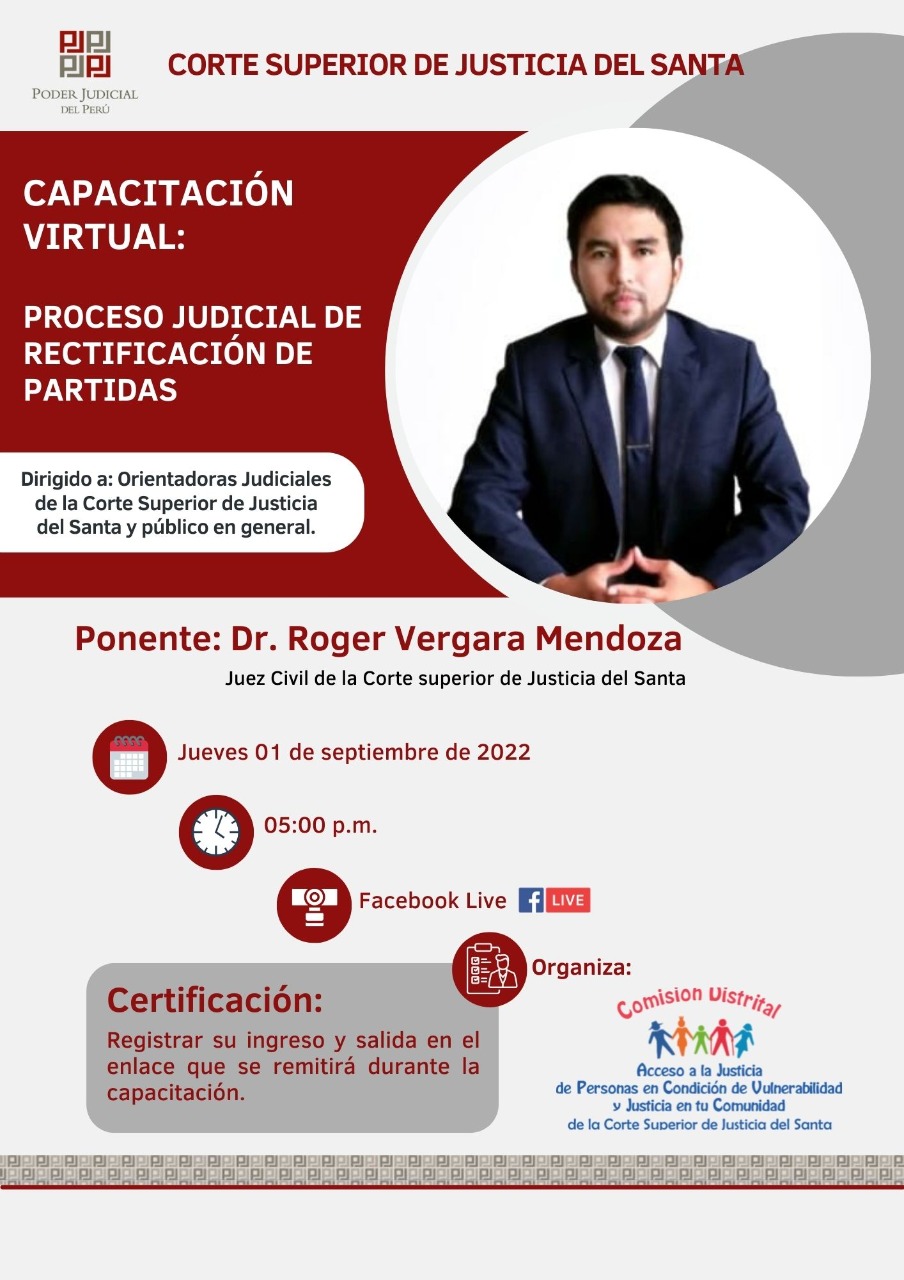 PROCESO JUDICIALES DE RECTIFICACIONES DE PARTIDAS