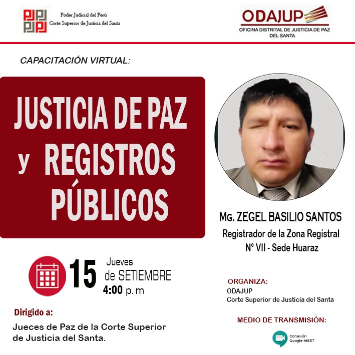 JUSTICIA DE PAZ Y REGISTROS PÃšBLICOS