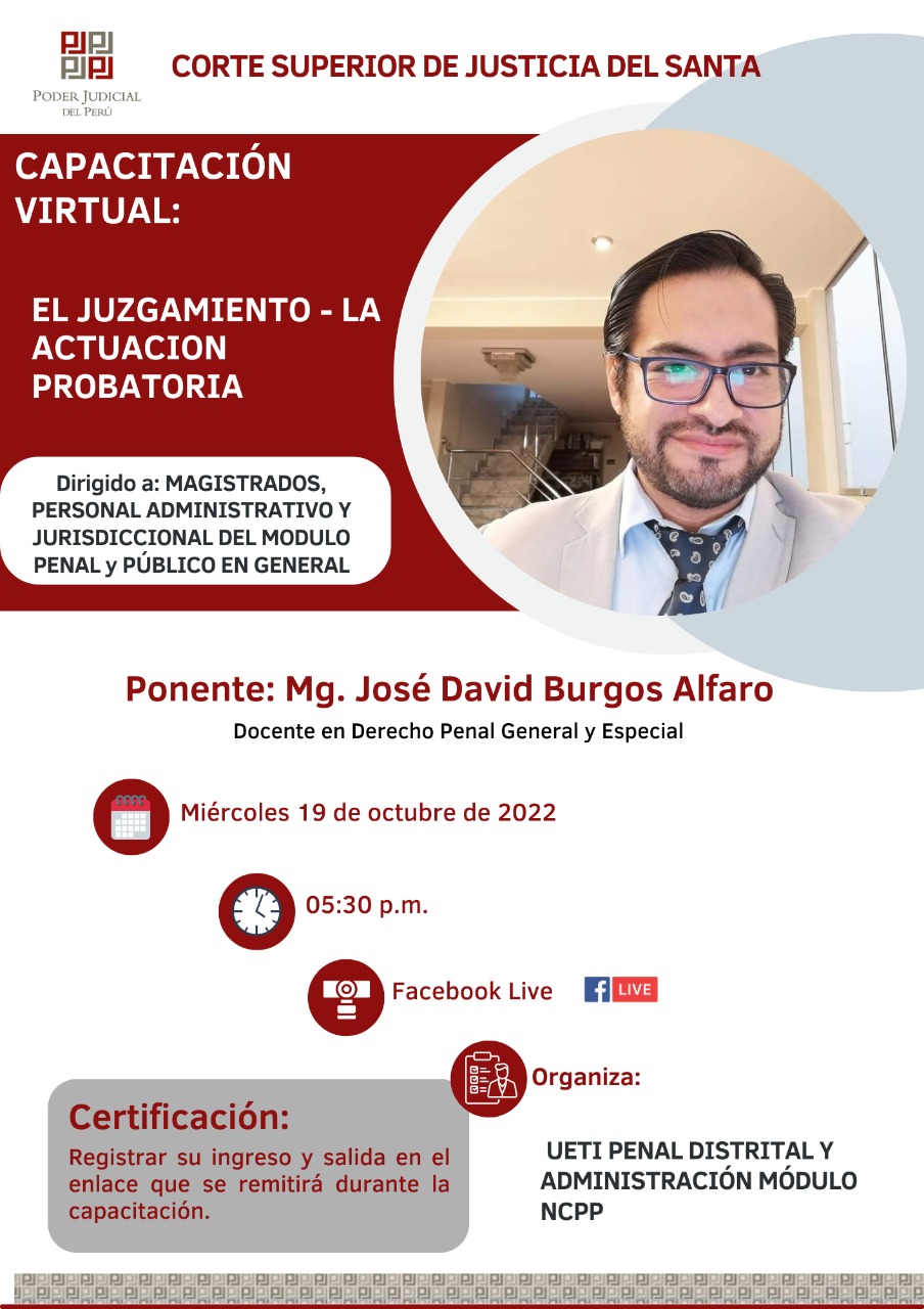 EL JUZGAMIENTO - LA ACTUACIÃ“N PROBATORIA