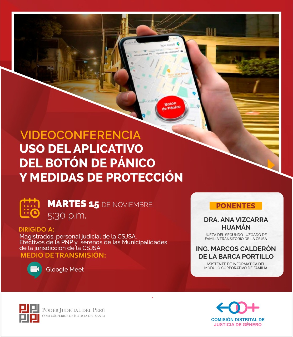 USO DEL APLICATIVO DEL BOTÃ“N DE PÃNICO Y MEDIDAS DE PROTECCIÃ“N