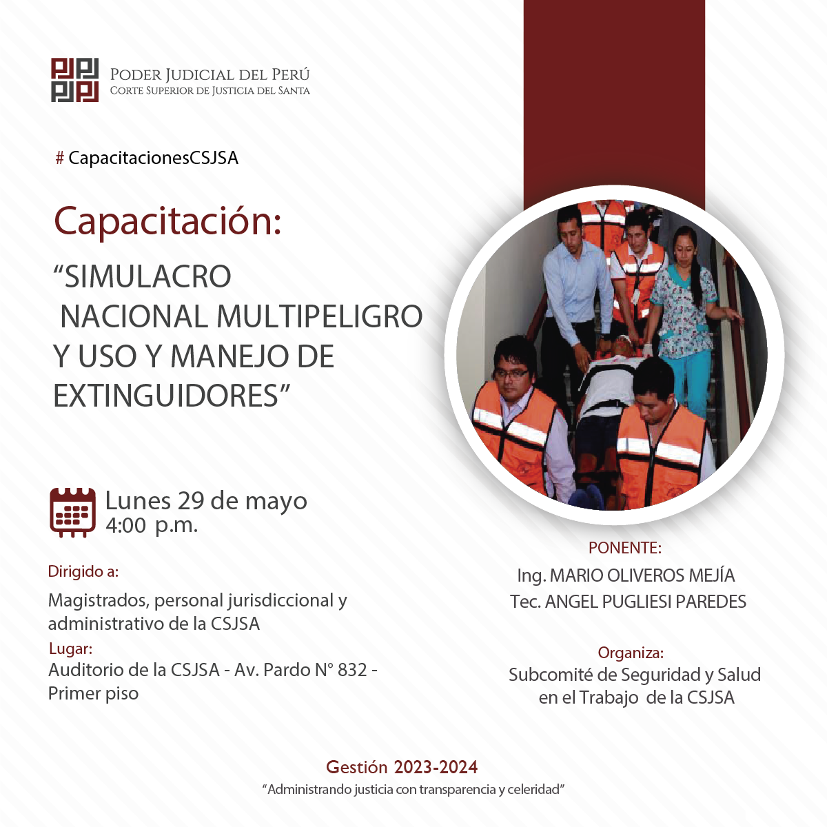 SIMULACRO NACIONAL MULTIPELIGRO Y USO Y MANEJO DE EXTINGUIDORES