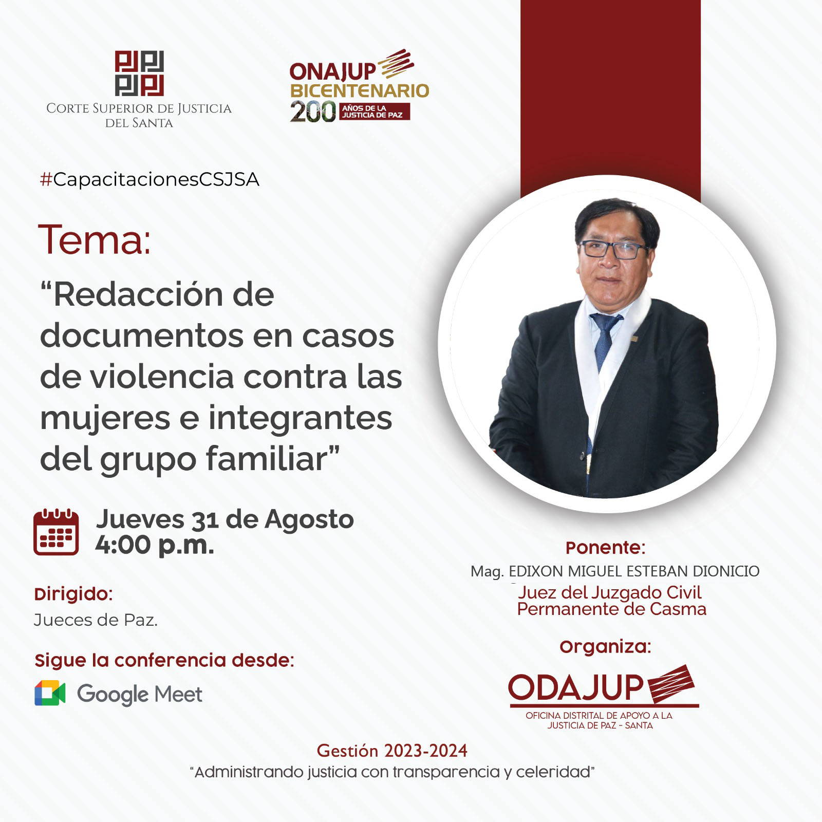 REDACCIÓN DE DOCUMENTOS EN CASOS DE VIOLENCIA CONTRA LAS MUJERES E INTEGRANTES DE GRUPO FAMILIAR