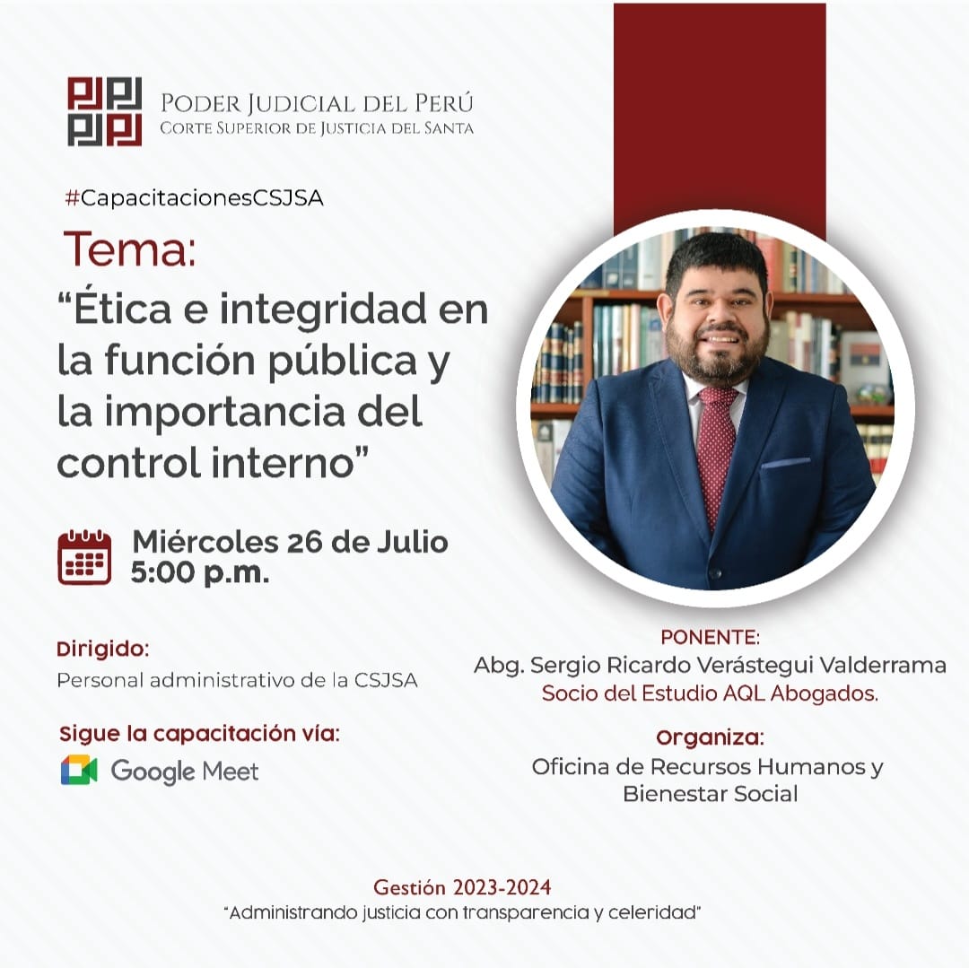 ÉTICA E INTEGRIDAD EN LA FUNCION PUBLICA Y LA IMPORTANCIA DEL CONTROL INTERNO
