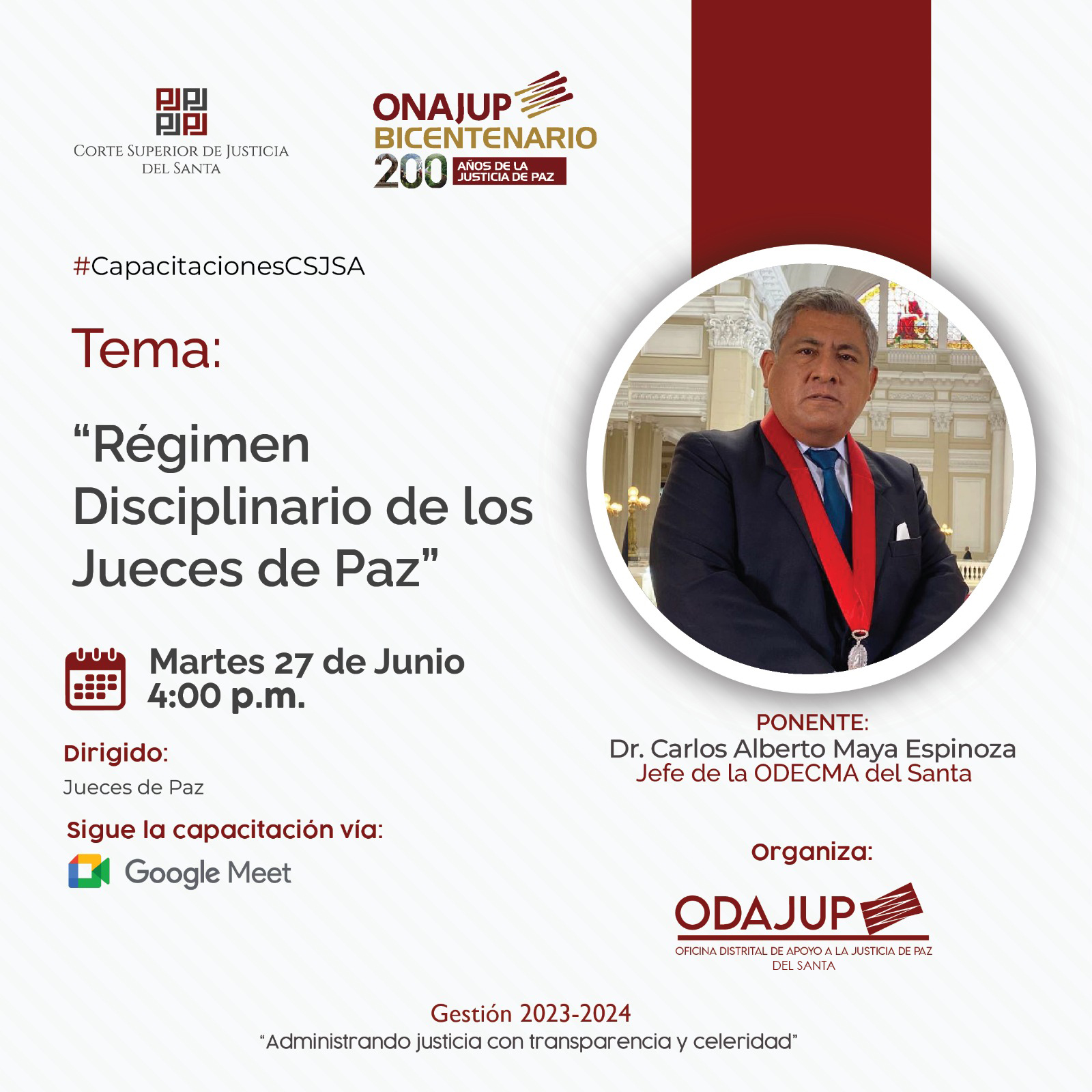 REGIMEN DISCIPLINARIO DE LOS JUECES DE PAZ