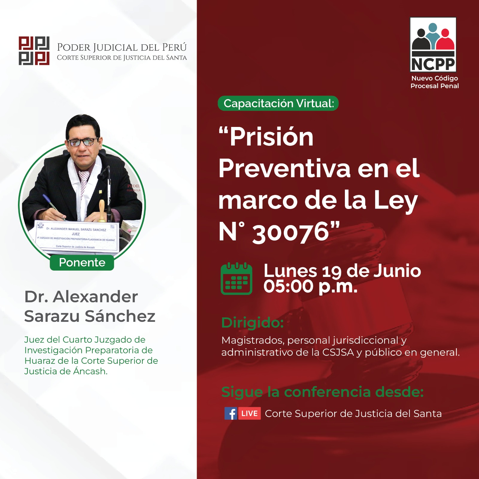 PRISION PREVENTIVA EN EL MARCO DE LA LEY N° 30076
