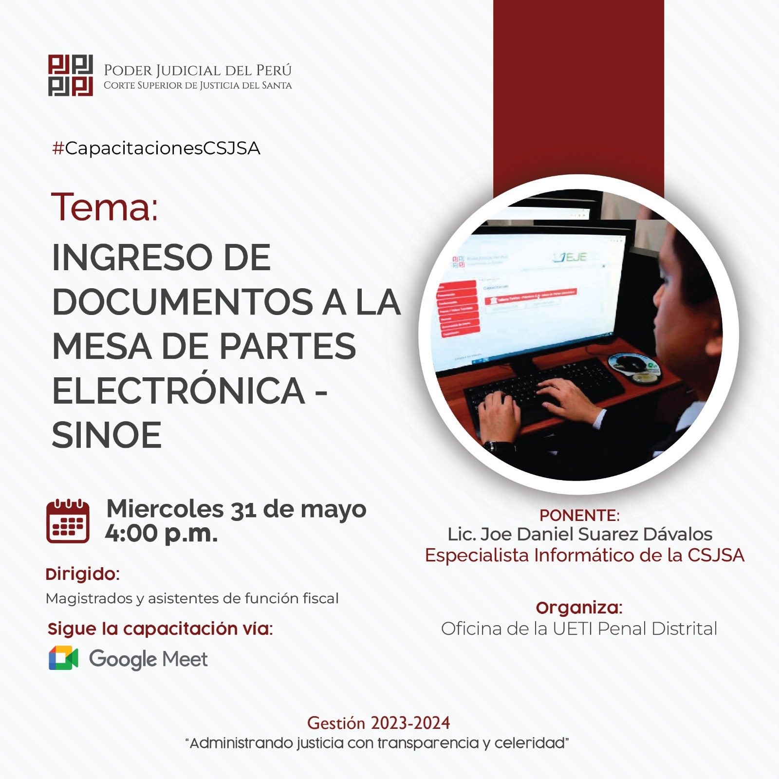 INGRESO DE DOCUMENTOS A LA MESA DE PARTES ELECTRONI - SINOE