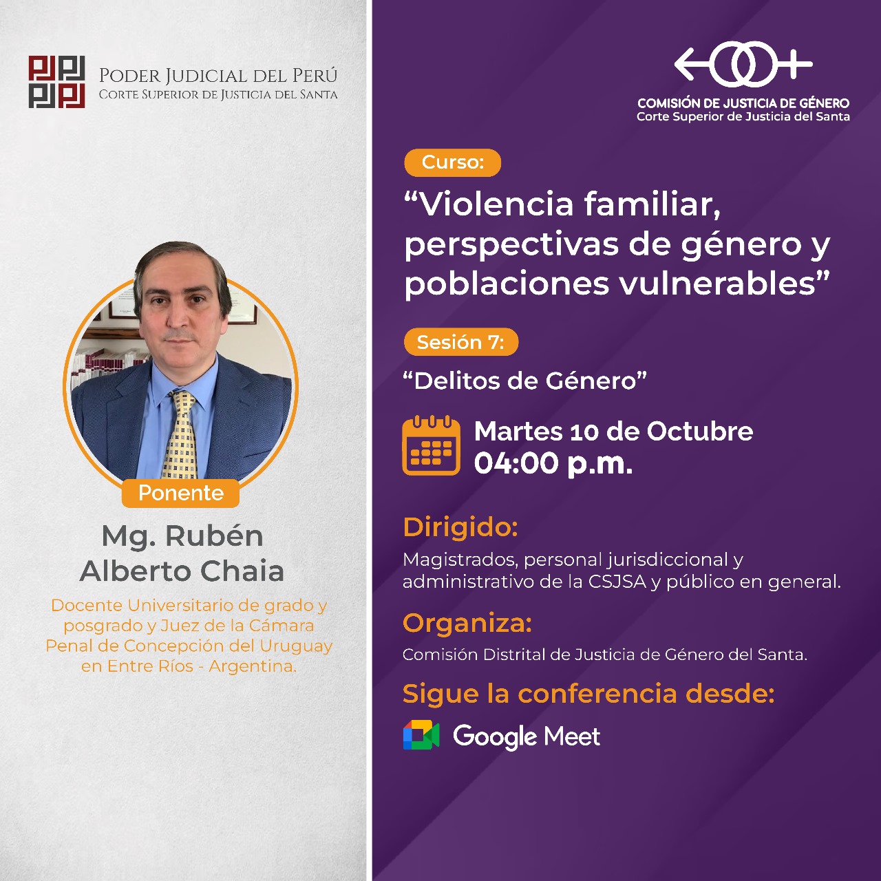 VIOLENCIA FAMILIAR, PERSPECTIVAS DE GÉNERO Y POBLACIONES VULNERABLES: Delitos de Género