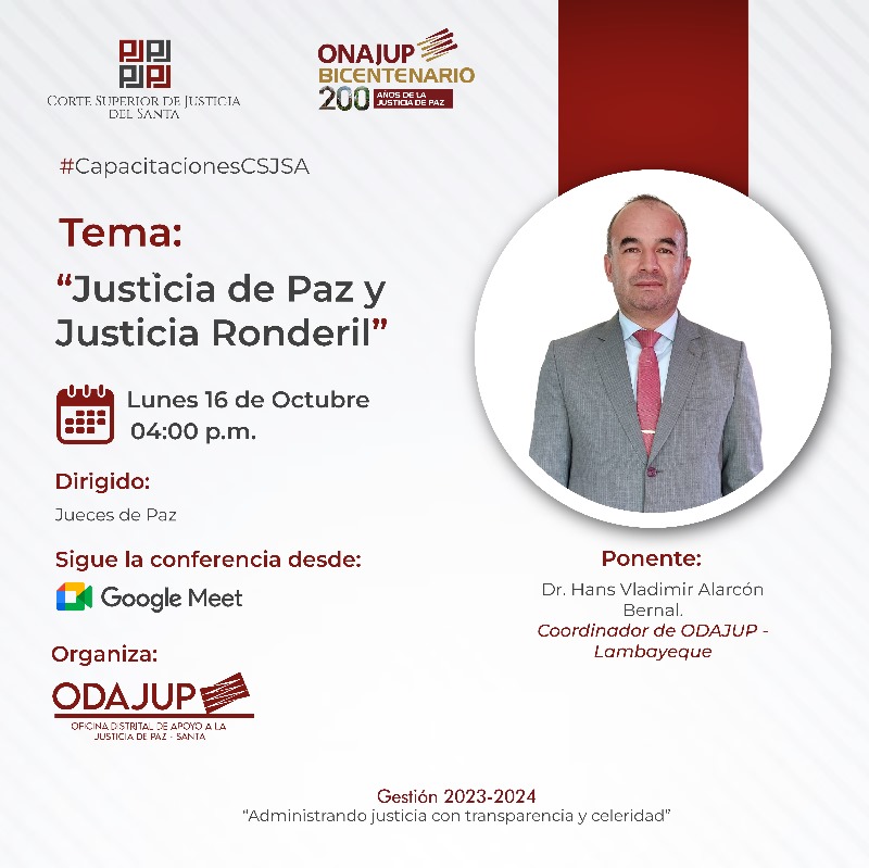 JUSTICIA DE PAZ Y JUSTICIA RONDERIL