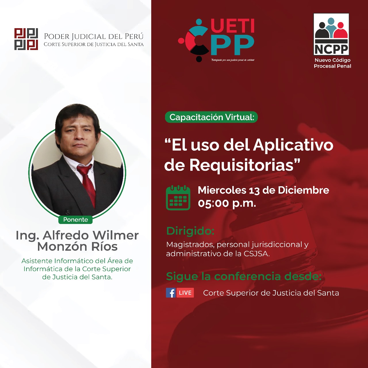 EL USO DEL APLICATIVO DE REQUISITORIAS