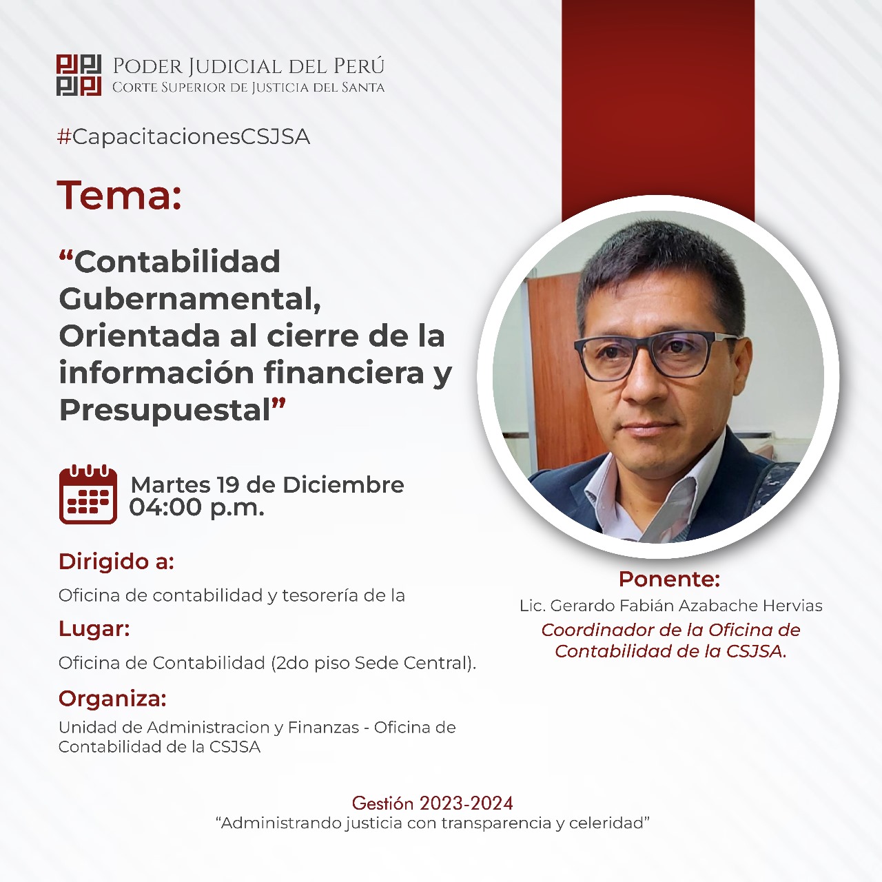 CONTABILIDAD GUBERNAMENTAL, ORIENTADA AL CIERRE DE LA INFORMACIÓN FINANCIERA Y PRESUPUESTAL