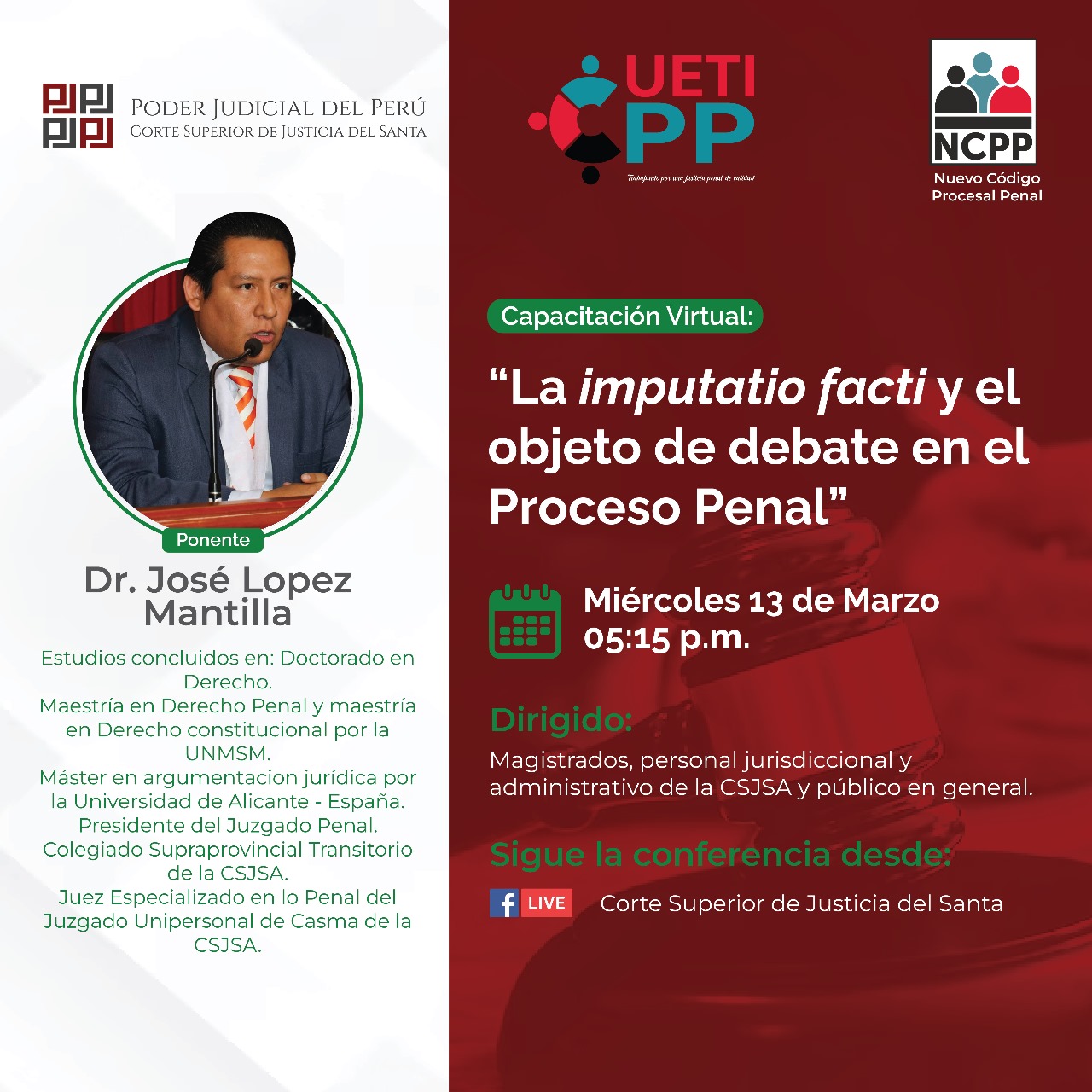 LA IMPUTATIO FACTI Y EL OBJETO DE DEBATE EN EL PROCESO PENAL