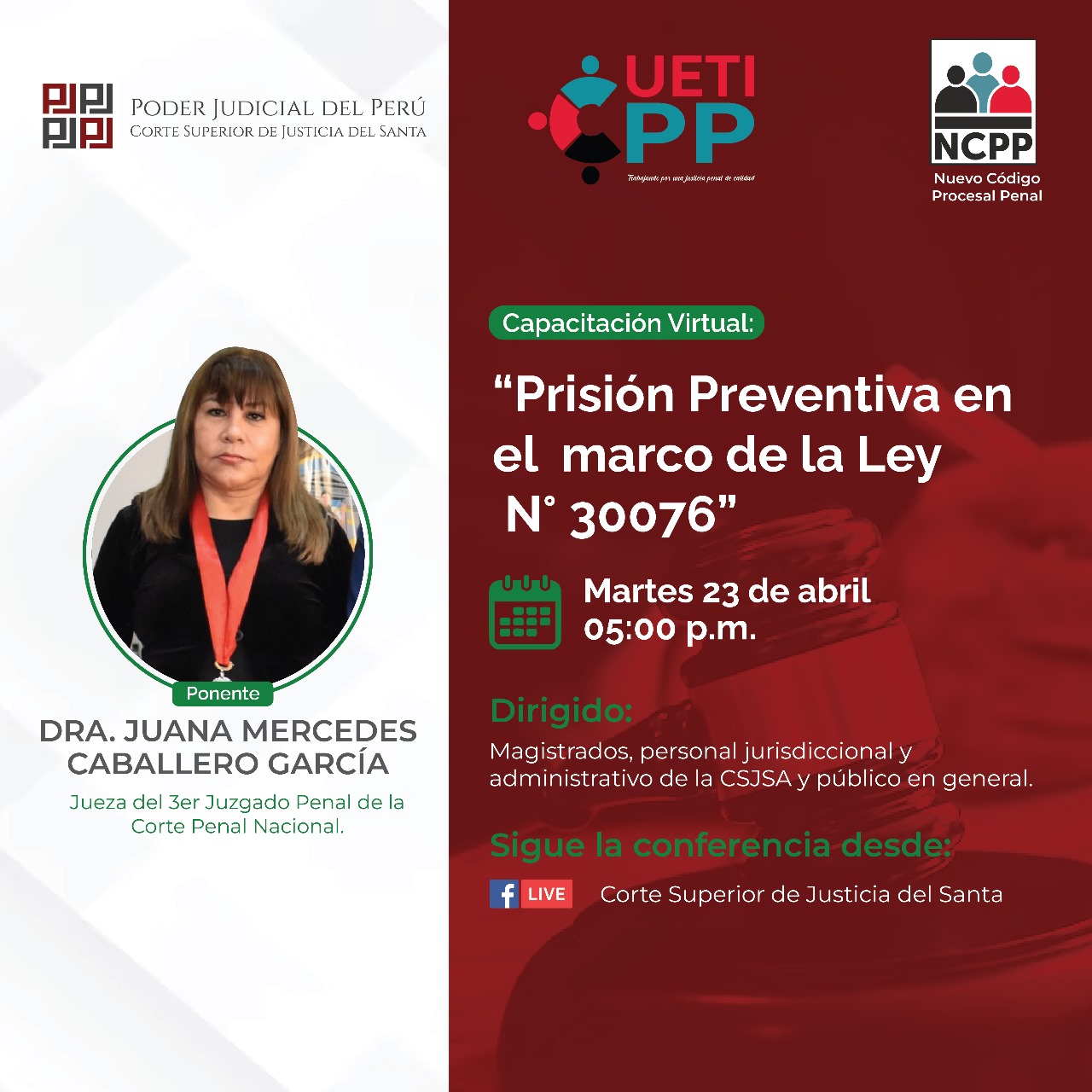 PRISIÓN PREVENTIVA EN EL MARCO DE LA LEY N° 30076